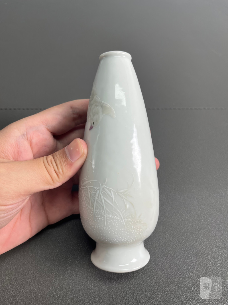 民国  白鸽纹香筒 - 图5